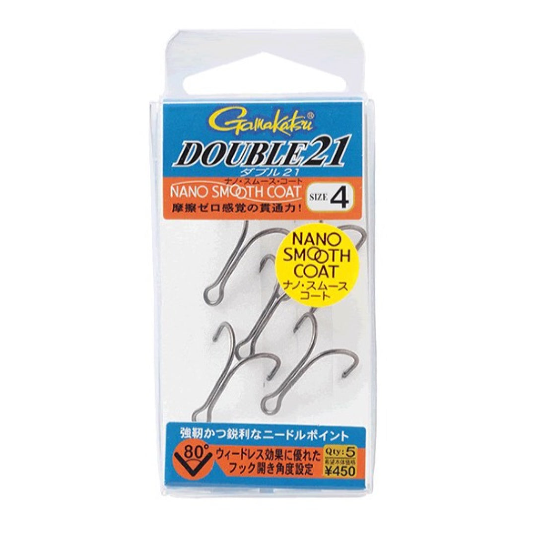 Gamakatsu DOUBLE 21 #1/0 68527 (5 pcs/pack) NSC fishing terminal tackle