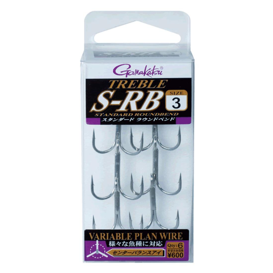 Gamakatsu TREBLE S-RB (Silver) #4 (6 pcs/pack) SILVER fishing terminal tackle