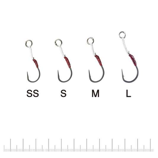 Gamakatsu Assist Hook OKA JIG LIGHT Single M (4 sets/pack) NANO SMOOTH COAT