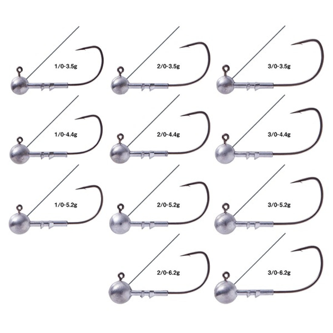 Gamakatsu HORIZON HEAD LG+G #2/0 - 6.2g 68788 (4 pcs/pack) fishing terminal tackle — photo 2