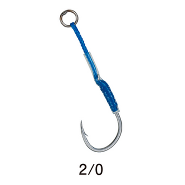 Gamakatsu Assist Hook OKA JIG MIDIUM SINGLE #2/0 (3 sets/pack) SILVER fishing terminal tackle