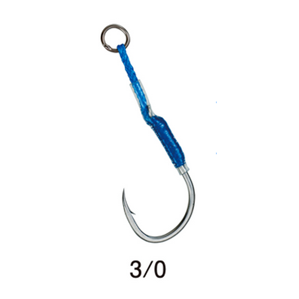 Gamakatsu Assist Hook OKA JIG MIDIUM SINGLE #3/0 (3 sets/pack) SILVER fishing terminal tackle