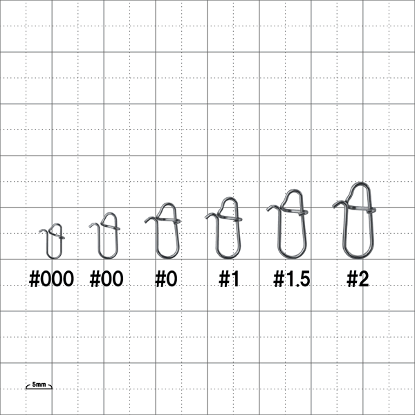 Gamakatsu Ti SNAP WIDE #000 (8 pcs/pack) fishing terminal tackle