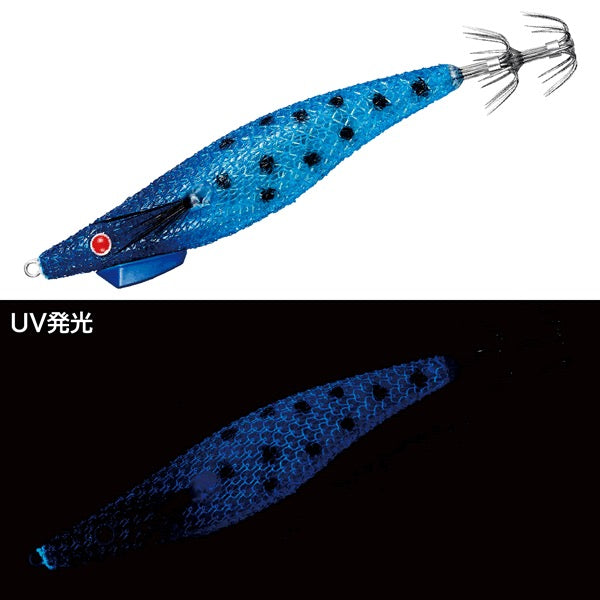 Gamakatsu SPEEDMETAL EGI DROPPER SLIM 95 TYPE F #33 PURPLE HEAD / BLUE BLACK SPOT saltwater fishing lure
