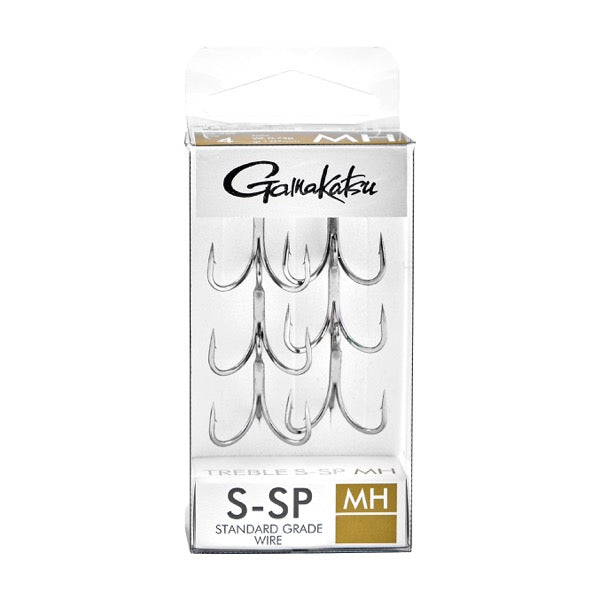 Gamakatsu Standard Treble Hook S-SP MH (HPS) #1 (5 pcs/pack) fishing terminal tackle