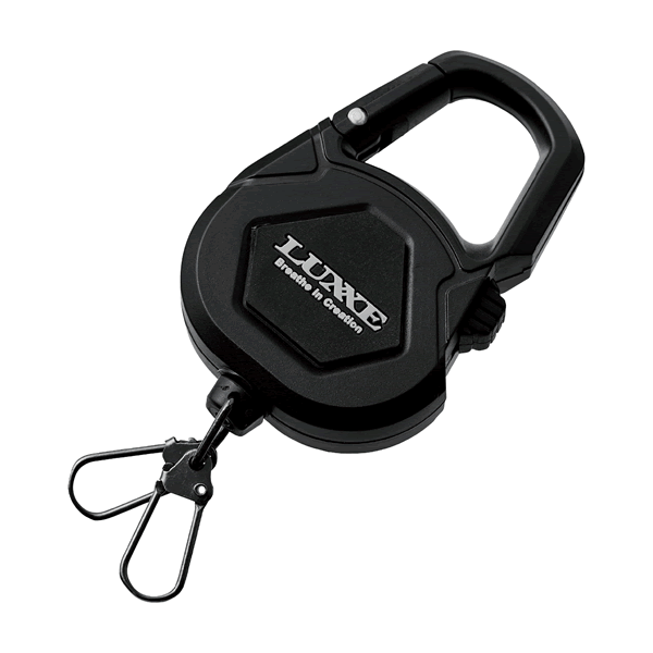 Gamakatsu LE137 LOCKING CORD REEL 73 x 45 x 17mm #1 BLACK fishing accessory