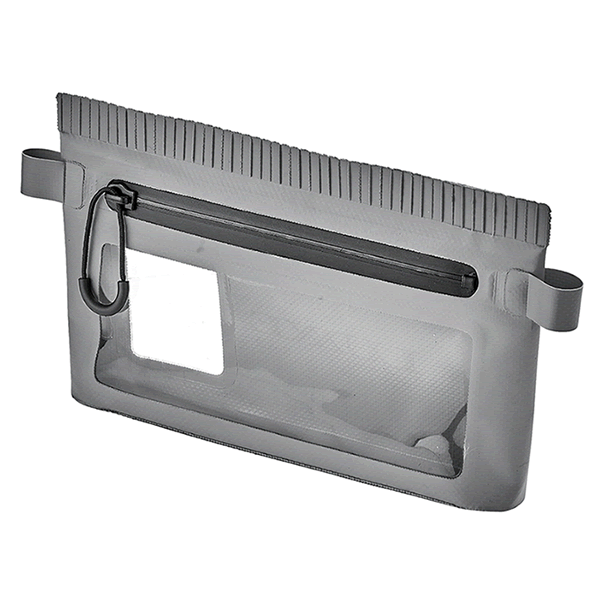 Gamakatsu Waterproof Pouch S: D35 x W245 xH120mm GRAY fishing accessory — photo 2
