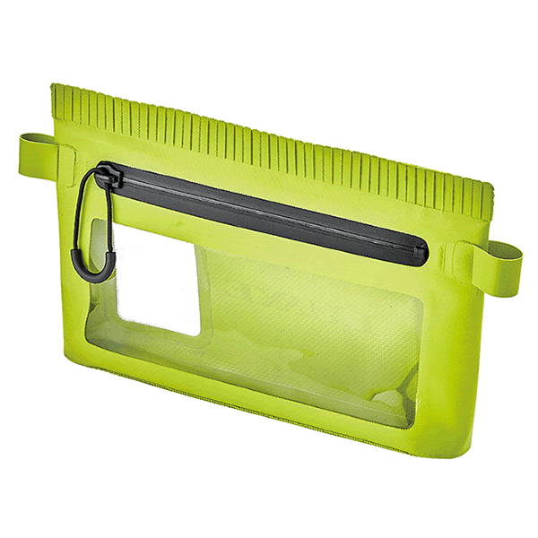 Gamakatsu Waterproof Pouch S: D35 x W245 xH120mm LIME GREEN fishing accessory — photo 2