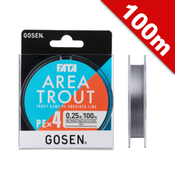GOSEN FATA AREA TROUT PEx4 #0.2 (5 lb) - 100m GREY fishing line
