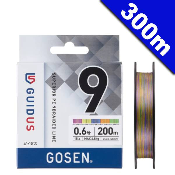 GOSEN GAIDASU PE×9 #0.8 (19 lb) - 300m MULTICOLOR fishing line