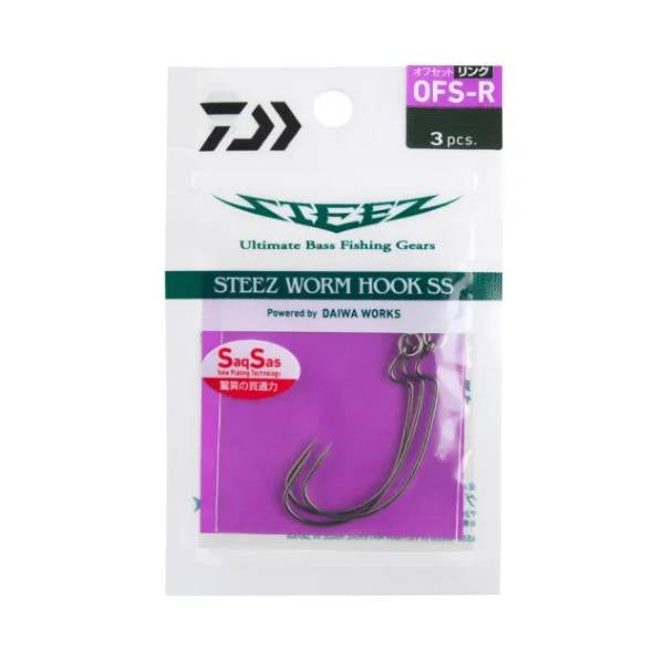 DAIWA STEEZ WORM HOOK SS OFS-R #2/0 (3 pcs/pack)