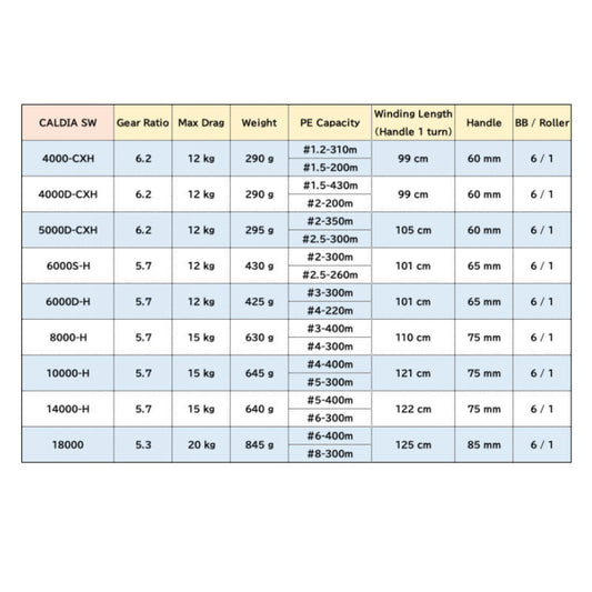 DAIWA 22 CALDIA SW 8000-H