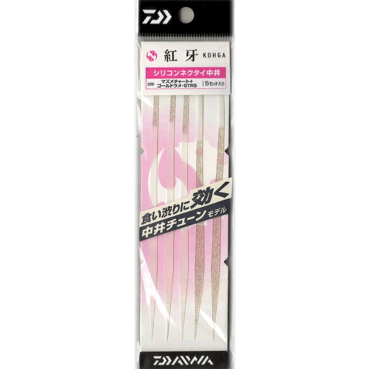 DAIWA KOHGA SILICONE NECKTIE NAKAI TUNE STR SLIM STRAIGHT SLIM (5 pcs/pack) MAZUME CHART＋GOLD LAME