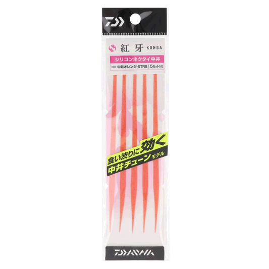 DAIWA KOHGA SILICONE NECKTIE NAKAI TUNE STR SLIM STRAIGHT SLIM (5 pcs/pack) NAKAI ORANGE