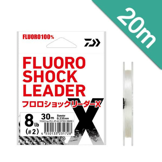 DAIWA FLUORO SHOCK LEADER X #4 (16 lb) - 20m FLUOROCARBON NATURAL