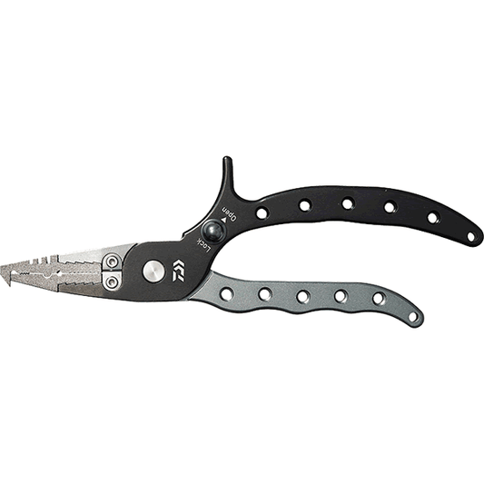 DAIWA ALUMI PLIERS alpha 200H LOCK BG for Sprint Ring #5 - #11 BLACK - Britannic Trade