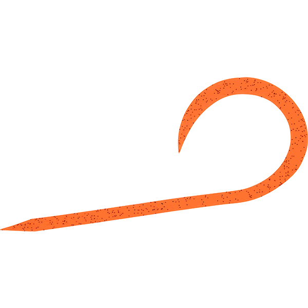 DAIWA KOHGA SILICON NECKTIE SINGLE CURLY R NAKAI ORANGE
