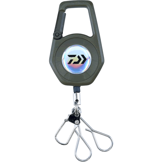 DAIWA CARABINER REEL 900 TYPE A Lead: 90cm ARMY GREEN - Britannic Trade