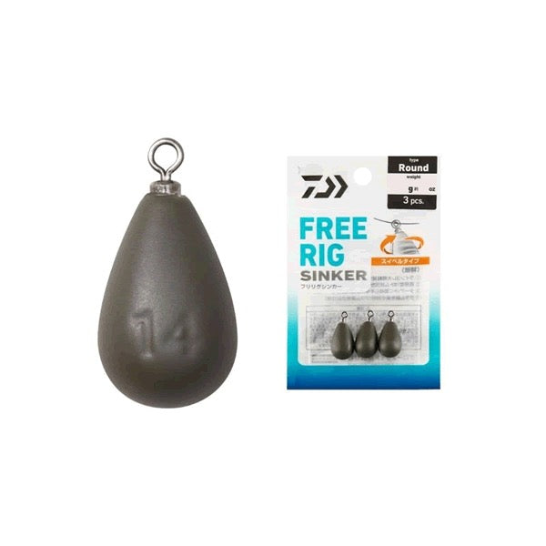 DAIWA FREE RIG SINKER R 14g (3 pcs/pack) fishing terminal tackle
