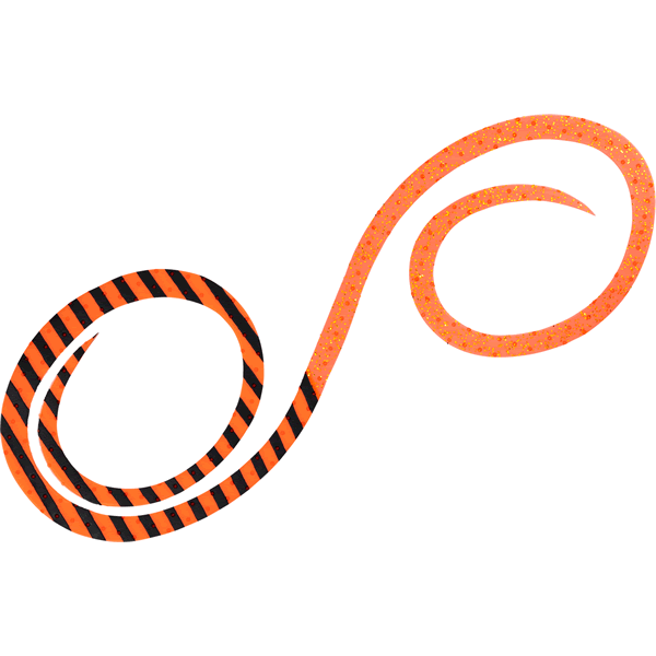 DAIWA KOHGA SILICON NECKTIE 3D Y.S. TWIN CURLY 500mm ORANGE ZEBRA+UV ORANGE