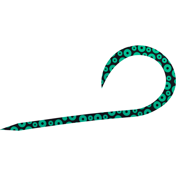 DAIWA KOHGA SILICON NECKTIE SINGLE CURLY R TAKO ASH GREEN