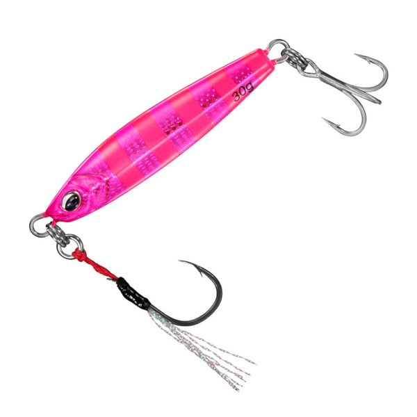 DAIWA SAMURAI JIG R SB 30g Length: 64 mm / Weight: 30 g Sinking UV Pink Zebra
