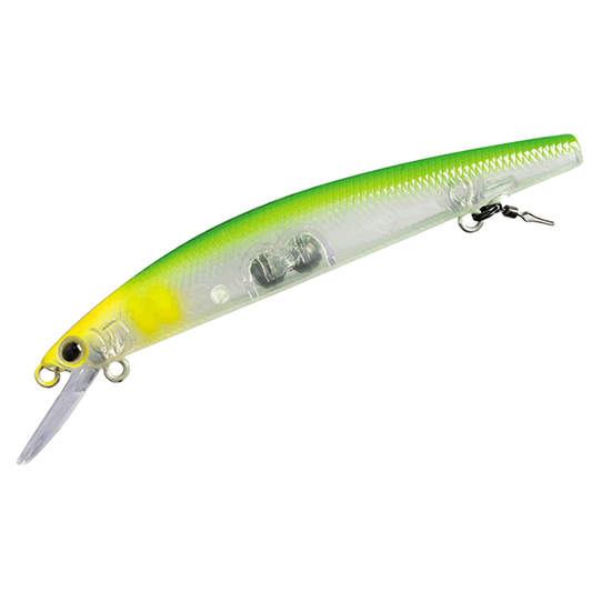 DAIWA AYUING MINNOW 94SF 94mm : 8.0g Slow Floating CLEAR LIME GLOW AYU