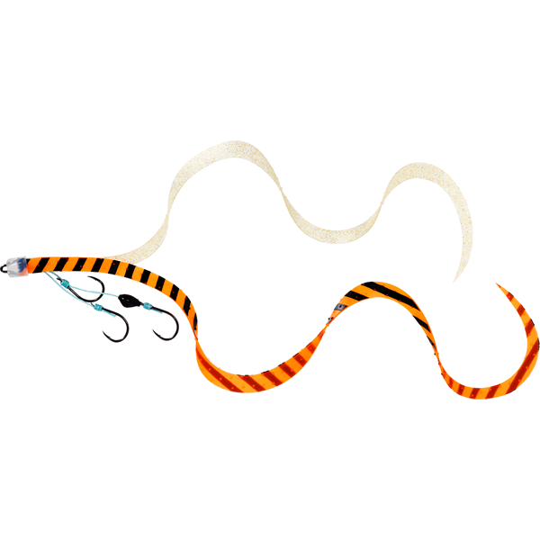 DAIWA KOHGA KAE UNIT B SS Y. S. CURLY 3HOOKS ORANGE ZEBRA＋GOLD LAME