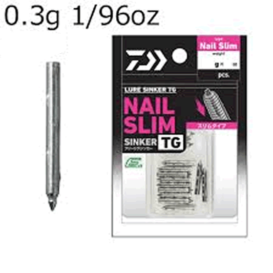 DAIWA LURE SINKER TG NAIL SLIM PRO 0.3g(1/96oz) (45 pcs/pack)