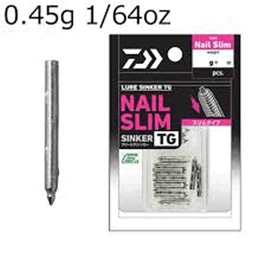 DAIWA LURE SINKER TG NAIL SLIM PRO 0.45g(1/64oz) (36 pcs/pack)
