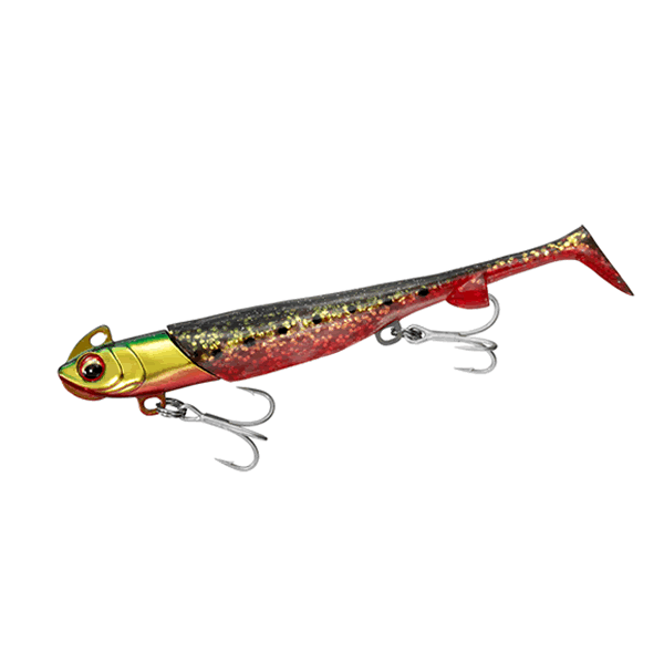 DAIWA FLATJUNKIE RODEM R SHAD 3" 18g GREEN GOLD RED BERRY