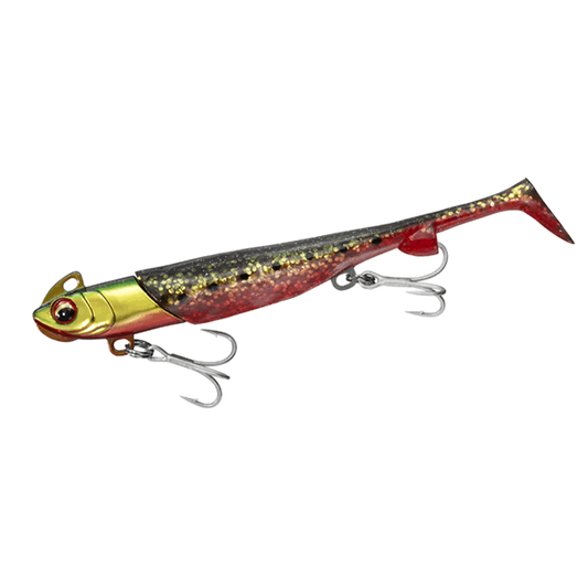 DAIWA FLATJUNKIE RODEM R SHAD 4" 28g GREEN GOLD RED BERRY