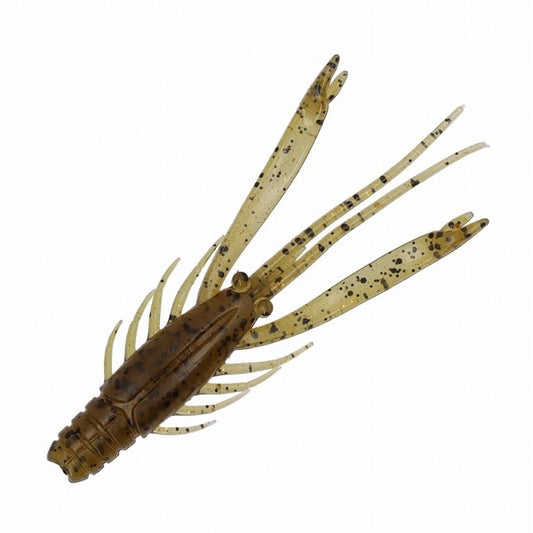 DAIWA SILVER WOLF URBAN SHRIMP 2.8" (8 pcs/pack) Green Pumpkin Glow Gold