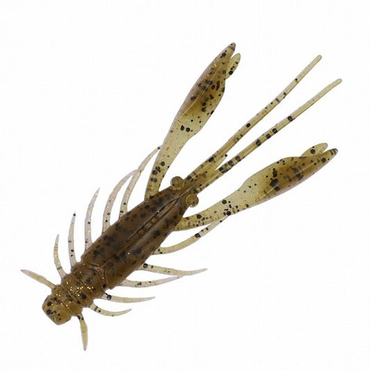 DAIWA SILVER WOLF URBAN SHRIMP 2.4" (8 pcs/pack) Green Pumpkin Glow Gold