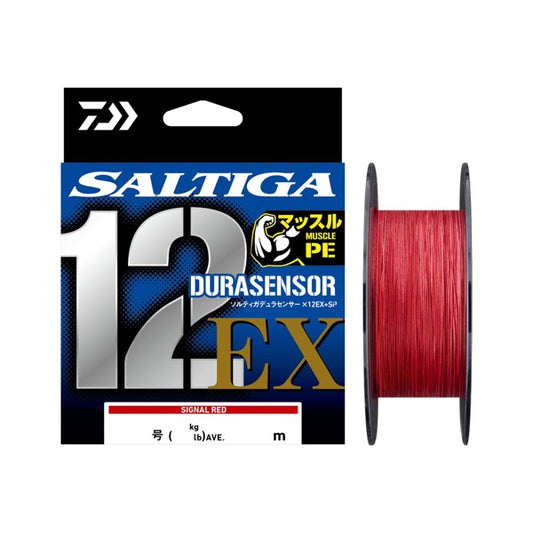 DAIWA 26 UVF SALTIGA DURASENSOR X12EX + SI3 SIGNAL RED #3 (55lb) - 300m PE SIGNAL RED