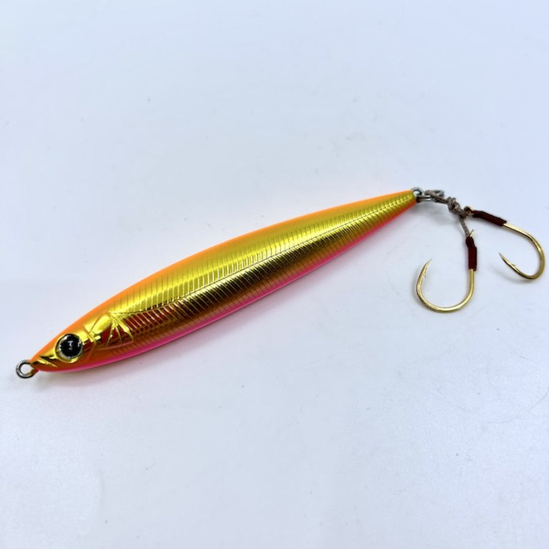 D-3 CUSTOM LURES FJ-10 100mm, 30g SINKING #6 ORANGE GOLD PINK BELLY freshwater fishing lure