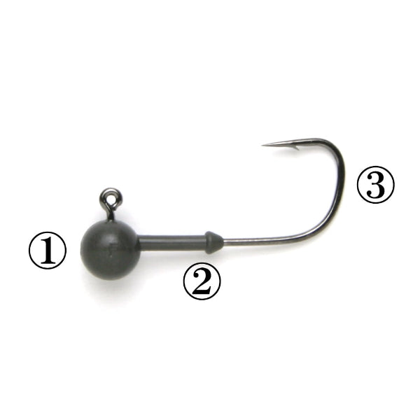 KEITECH SUPER ROUND JIG HEAD 1/32oz (0.9g) - #1 (5 pcs/pack) fishing terminal tackle
