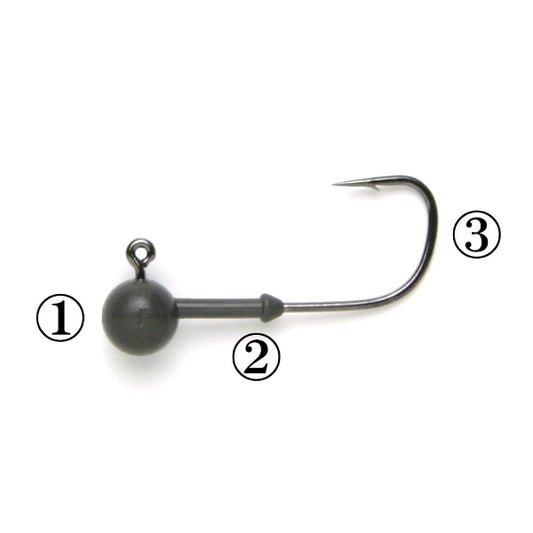 KEITECH SUPER ROUND JIG HEAD 1/32oz (0.9g) - #1 (5 pcs/pack)