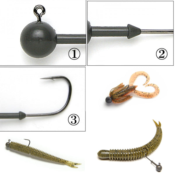 KEITECH SUPER ROUND JIG HEAD 1/32oz (0.9g) - #1 (5 pcs/pack) fishing terminal tackle — photo 2