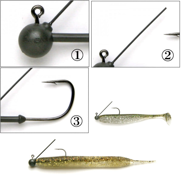 KEITECH MONO GUARD ROUND JIG HEAD 3/32oz (2.7g) - #4 (4 pcs/pack)