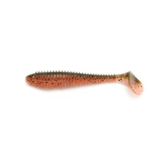 KEITECH SWING IMPACT FAT 3.8" 8.5g (6 pcs/pack) #438 GREEN PUMPKIN FIRE freshwater fishing lure