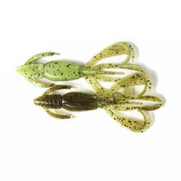KEITECH Crazy Flapper 3.6" Length: 3.6" (91mm) (7 pcs/pack) #401 Green Pumpkin / Chartreuse