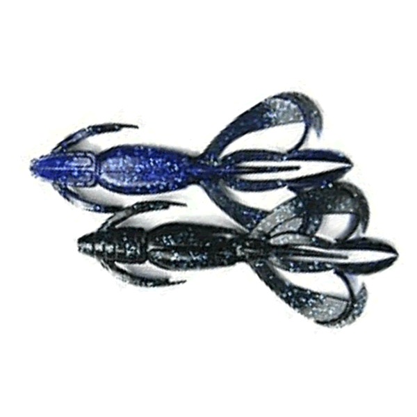 KEITECH Crazy Flapper 3.6" Length: 3.6" (91mm) (7 pcs/pack) #413 Black Blue