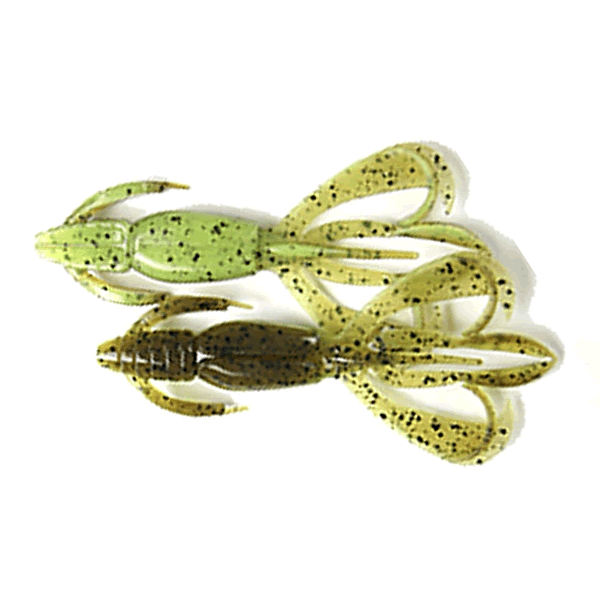 KEITECH Crazy Flapper 4.4" Length: 4.4" (112mm) (6 pcs/pack) #401 Green Pumpkin / Chartreuse