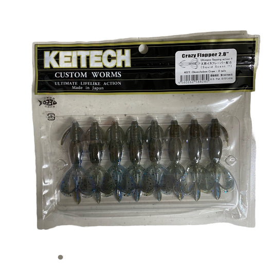 KEITECH CRAZY FLAPPER 2.8" 3.4g (8 pcs/pack) #402 OKEECHOBEE CRAW