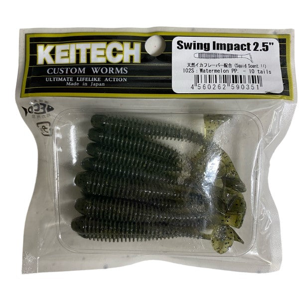 KEITECH SWING IMPACT 2.5" 1.3g (10 pcs/pack) #102 WATERMELON PEPPER
