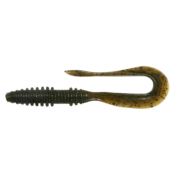 KEITECH Mad Wag Mini 3.5" Length: 3.5" (89mm) (10 pcs/pack) #101 Green Pumpkin Pepper