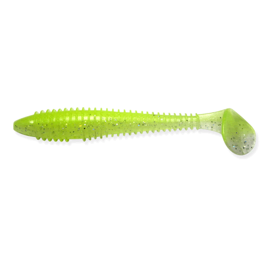KEITECH Swing Impact FAT 6.8" Length: 6.8" (173mm) (3 pcs/pack) #484 Chartreuse Shad