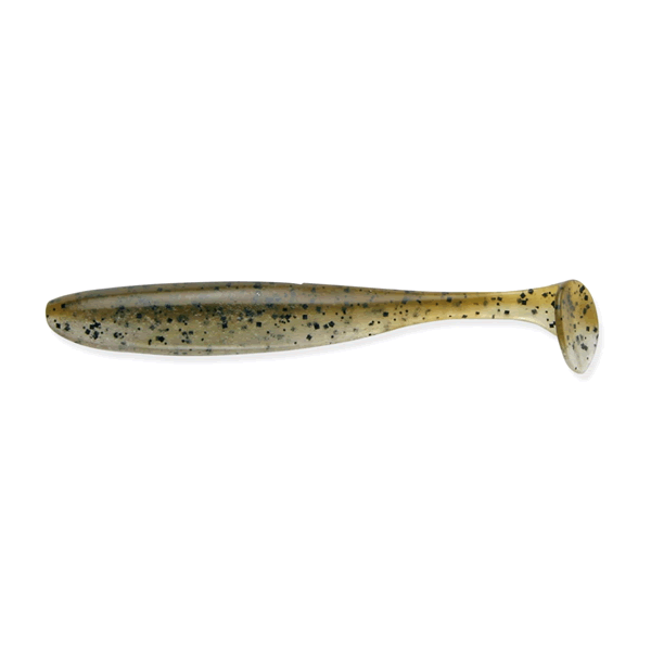 KEITECH Easy Shiner 4.5" Length: 4.5" (114mm) (6 pcs/pack) #414 Green Pumpkin Pepper Shad