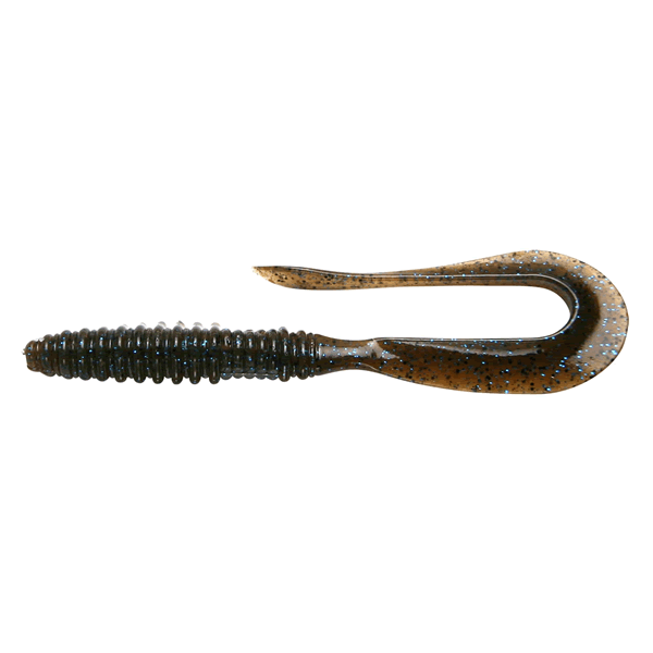 KEITECH Mad Wag Slim 4.5" Length: 4.5" (114mm) (9 pcs/pack) #207 Green Pumpkin Pepper Blue